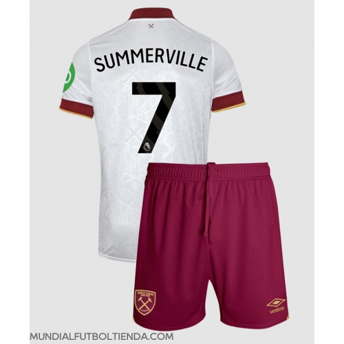 Camiseta West Ham United Crysencio Summerville #7 Tercera Equipación Replica 2024-25 para niños mangas cortas (+ Pantalones cortos)